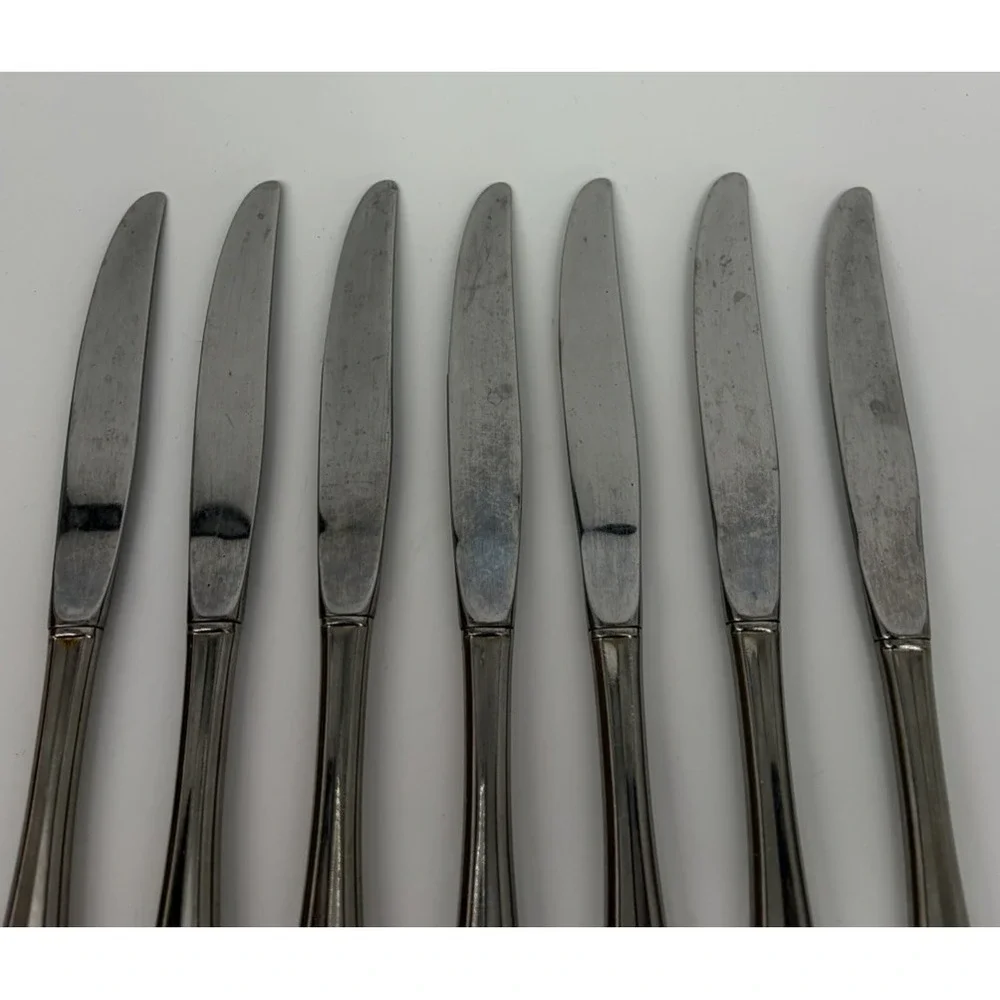 Oneida USA Gala Impulse Dinner Knives Set of 7 Stainless Steel Flatware 9